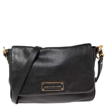 Pre Owned Marc by Marc Jacobs Black Leather Too Hot To Handle Crossbody Bag