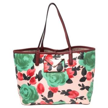Pre Owned Marc by Marc Jacobs Multicolor Coated Canvas and Leather Metropolitote Jerrie Rose Tote