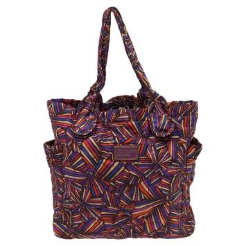 Pre Owned Marc By Marc Jacobs Multicolor Nylon Quilted Shopper Tote