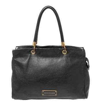 Pre Owned Marc by Marc Jacobs Black Leather Too Hot To Handle Tote
