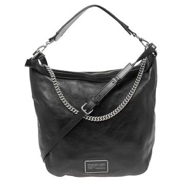 Pre Owned Marc by Marc Jacobs Black Leather Hobo