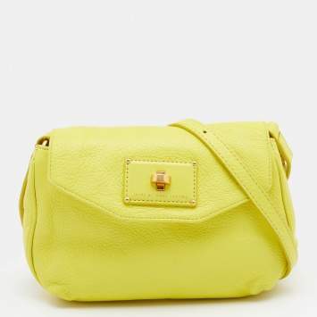 مملوكة مسبقًا Marc by Marc Jacobs Yellow Leather Flap Crossbody Bag