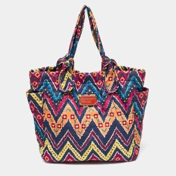 Pre Owned Marc by Marc Jacobs Multicolor Printed Nylon Medium Pretty Tate Tote 