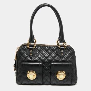 Pre Owned Marc by Marc Jacobs Black Quilted Leather Classic Blake Bag