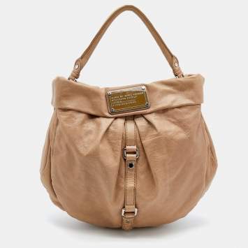 Pre Owned Marc By Marc Jacobs Beige Leather Workwear Hobo