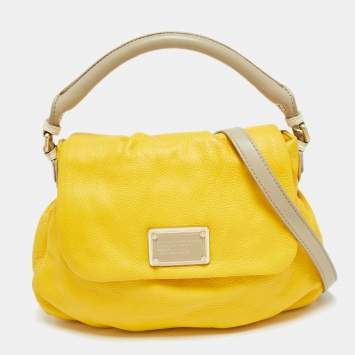 Pre Owned Marc by Marc Jacobs Tri Color Leather Classic Q Lil Ukita Top Handle Bag