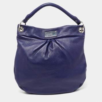 مملوكة مسبقًا Marc by Marc Jacobs Blue Leather Classic Q Hillier Hobo