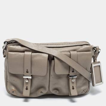 Pre Owned Marc by Marc Jacobs Grey Leather Crossbody Bag