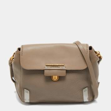 Pre Owned Marc by Marc Jacobs Grey Leather Sheltered Island Shoulder Bag