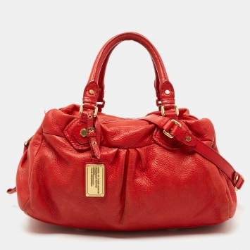 Pre Owned Marc by Marc Jacobs Red Leather Classic Q Baby Groovee Satchel