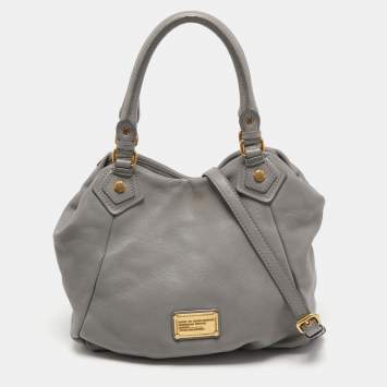 Pre Owned Marc by Marc Jacobs Grey Leather Classic Q Francesca Shoulder Bag