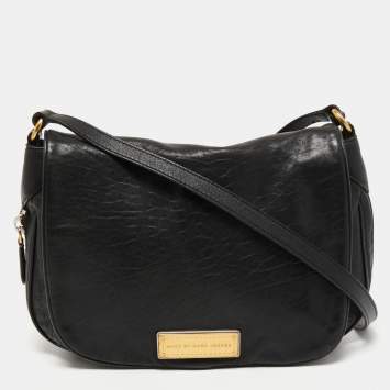 Pre Owned Marc by Marc Jacobs Black Leather Flap Shoulder Bag