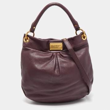 Pre Owned Marc by Marc Jacobs Purple Leather Classic Q Hillier Hobo