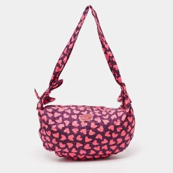 Pre Owned Marc by Marc Jacobs Pink/Purple Pretty Nylon Slingy Hobo