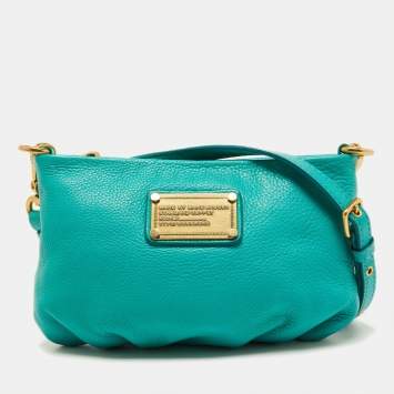 Pre Owned Marc by Marc Jacobs Green Leather Classic Q Percy Crossbody Bag