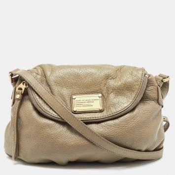 Pre Owned Marc by Marc Jacobs Taupe Leather Classic Q Natasha Crossbody Bag