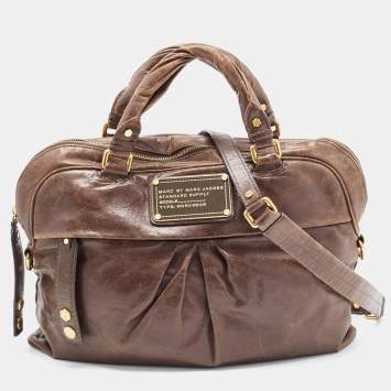 Pre Owned Marc by Marc Jacobs Brown Leather Classic Q Baby Groovee Satchel