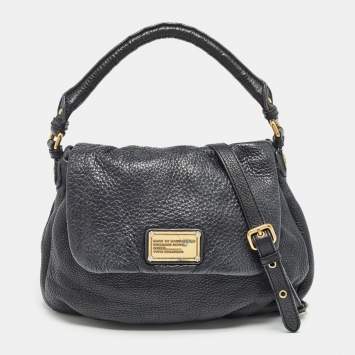 Pre Owned Marc by Marc Jacobs Black Pebbled Leather Classic Q Lil Ukita Bag