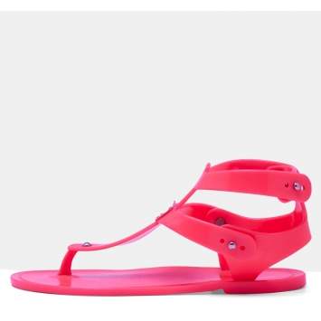 Pre Owned Marc by Marc Jacobs Pink Jelly Thong Flats Size 37