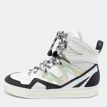 Pre Owned Marc by Marc Jacobs Multicolor Leather And Mesh High Top Sneakers Size 36