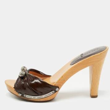Marc by Marc Jacobs Brown Leather Slide Clog  Size 36