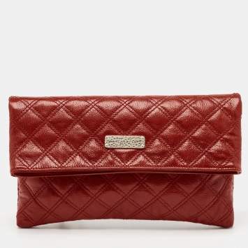 Pre Owned Marc Jacobs Red Quilted Leather Large Eugenie Clutch
