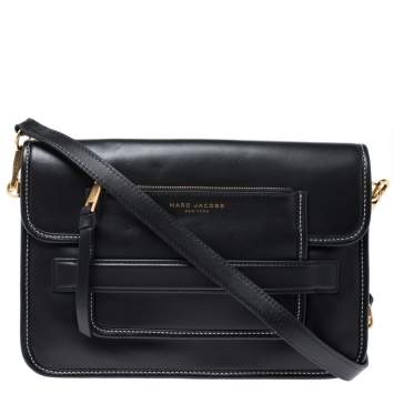 Pre Owned Marc Jacobs Black Leather Large Madison Shoulder Bag