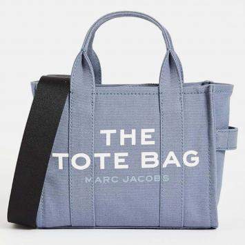 Pre Owned Marc Jacobs Blue Shadow Canvas Women's The Small Tote Bag