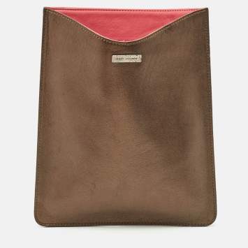 Marc Jacobs Bronze/Pink Leather Tablet Case