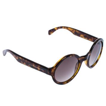 Pre Owned Marc by Marc Jacobs Brown Tortoise V08HA Round Sunglasses
