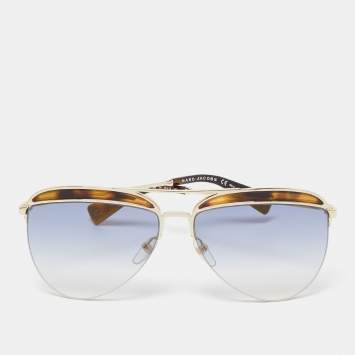 Pre Owned Marc Jacobs Blue/Brown Gradient 268/S Aviator Sunglasses