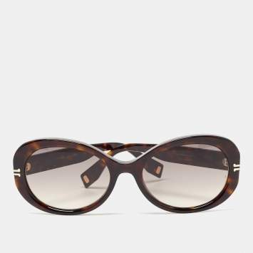 Pre Owned Marc Jacobs Brown Gradient MJ 1013/S Oval Sunglasses