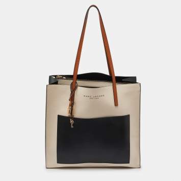 Pre Owned Marc Jacobs Multicolor Leather Grind Colorblock Tote