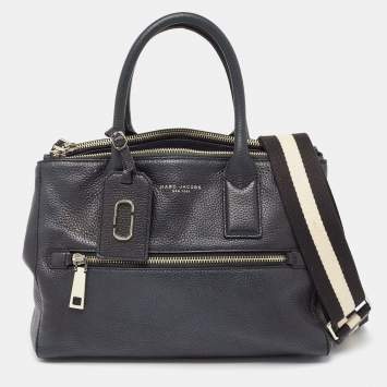 Pre Owned Marc Jacobs Black Leather Recruit East West Tote