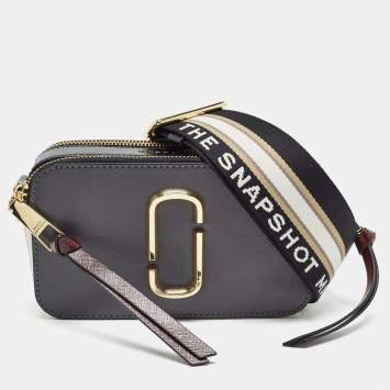 Pre Owned Marc Jacobs Tri Color Leather Snapshot Camera Crossbody Bag