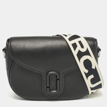 Pre Owned Marc Jacobs Black Leather Large  J Marc Saddle Bag