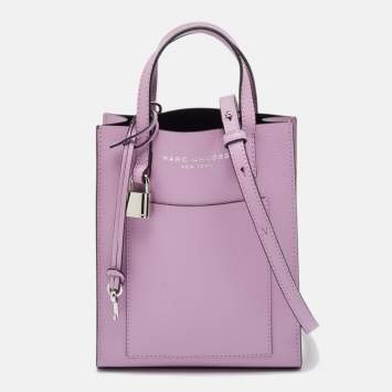 Pre Owned Marc Jacobs Lavender Leather Micro Grind Tote