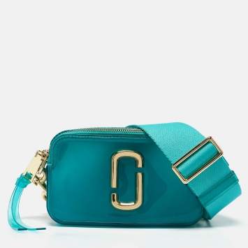 Pre Owned Marc Jacobs Turquoise Jelly The Snapshot Camera Crossbody Bag