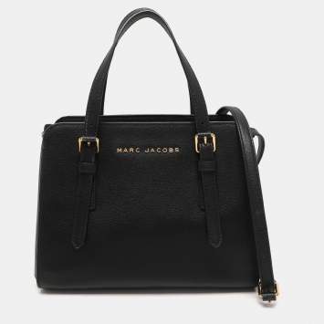 Marc Jacobs Black Leather Little Big Shot Tote