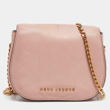 Marc Jacobs Light Pink Leather Avenue Chain Crossbody Bag