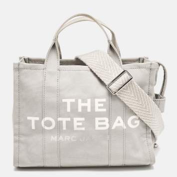 Pre Owned Marc Jacobs Grey Canvas Medium The Tote Bag