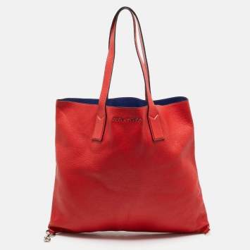 Marc Jacobs Red Faux Leather The Wingman Soft Tote