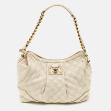 Marc Jacobs Off White Quilted Leather Alyona Bag