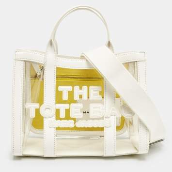 Marc Jacobs White/Clear PVC and Leather Small The Tote Bag