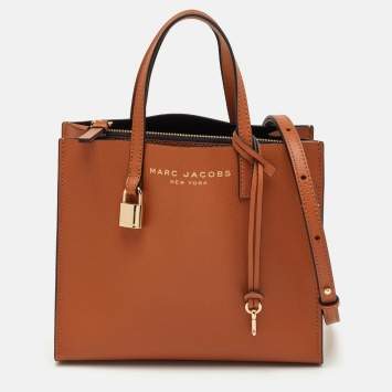 Pre Owned حقيبة يد توتس مارك جاكوبس ميني غريند جلد برتقالي صدئ