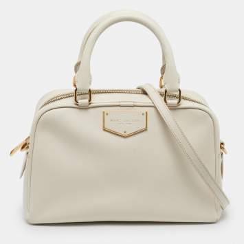 مملوكة مسبقًا Marc Jacobs Voyager Off White Leather Satchel