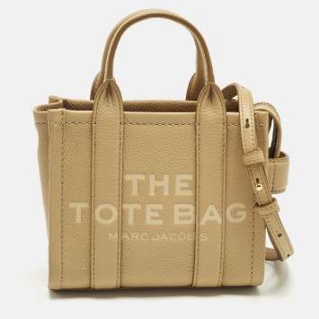 مملوكة مسبقًا Marc Jacobs The Tote Micro Beige Leather Tote