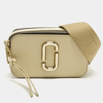 مملوكة مسبقًا Marc Jacobs Snapshot Beige Leather Crossbody Bag