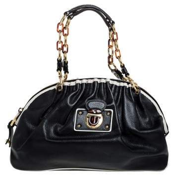 Pre Owned Marc Jacobs Black Leather Capra Satchel