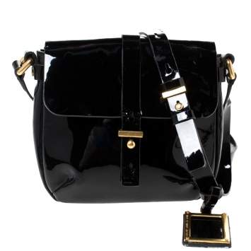 Pre Owned Marc by Marc Jacobs Black Patent Leather Crossbody Bag